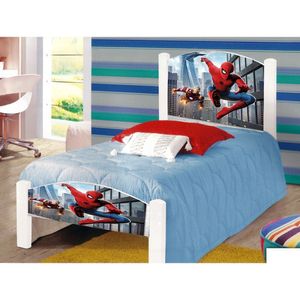 Cama Solteiro Infantil Spider Colchão Branco