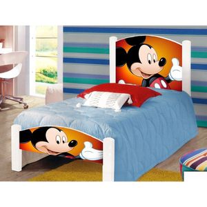 Cama Solteiro Infantil Mouse Branco