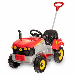 Carrinho De Passeio E Pedal - Trator Tracamp - Vermelho - Calesita