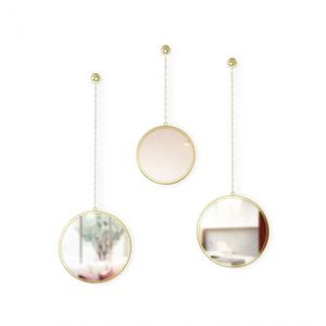 Trio De Espelhos Redondos Dima Dourado - Umbra