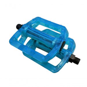 Pedal Plataforma Bmx Translúcido Rosca Grossa Pro-x Cor Azul