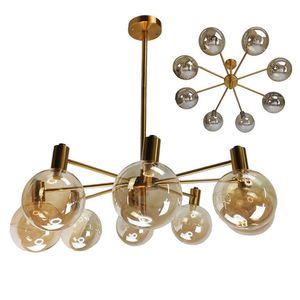 Lustre Luminaria Bola 8 Globos Molecular Jabuticaba Pendente Luxo Sala De Estar Casa Quarto