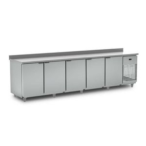 Balcão De Serviço Refrigerado 3,00 Metros Inox Com Borda E Espelho Bsr3000 220v - Refrimate