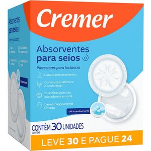 Absorventes Para Seios Cremer Com 30 Unidades