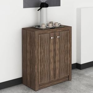 Balcão Para Escritório Com 2 Portas Nogal