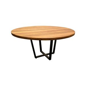 Conjunto Mesa 1,30 Redonda Industrial Com 4 Cadeiras New Alegra Pretas Marrom