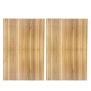 Cabeceira Esmeralda Madeira Maciça Ripada 200cm Para Cama Queen Size Marrom