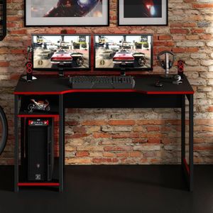 Mesa Gamer Preto-vermelho