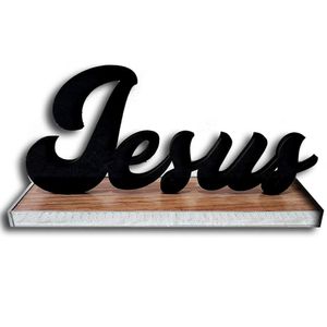 Palavra Jesus E Suporte Celular Decoração De Mesa