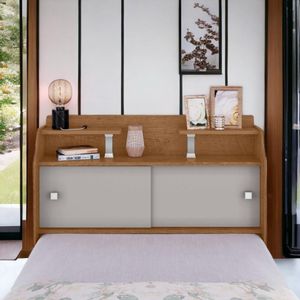Cabeceira Box Solteiro Elisa Naturalle E Off White Framar