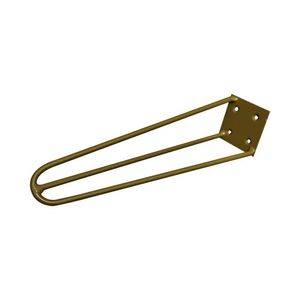 Kit 10 Pés De Metal 25 Cm Hairpin Legs Rack E Puffs Dourado