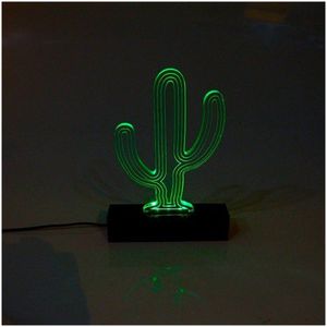 Luminária De Acrílico Decoração Cactos