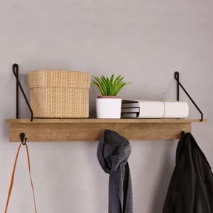 Prateleira Decorativa Multiuso C- Ganchos