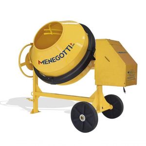 Betoneira 400l Pro Com Motor Monofásico 2cv 110v 60hz 4p Com Roda Maciça Menegotti