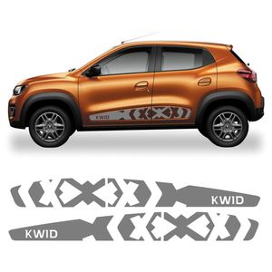 Faixa Kwid Zen Life 18 2019 2020 2021 2022 Adesivo Lateral Cor Grafite Cinza Cor Cinza