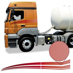 Kit Adesivo Faixas Par Mb Axor 1933 2544 2644 2041 2536 2019 Cor Vermelho