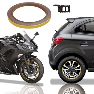 Friso De Roda Adesivo Não Refletivo Carro Aro Moto Honda Yamaha Suzuki Dourado Hornet Cor Dourado
