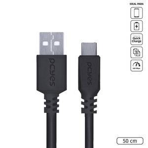 Cabo Usb A 2.0 Para Usb Tipo C Para Celular Smartphone 50Cm