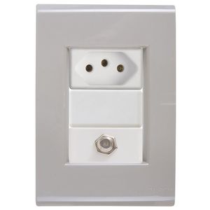 Cj Tomadas 10a E Tv Sat Coaxial Liz Fendi Tramontina Completo Pronto Tramontina