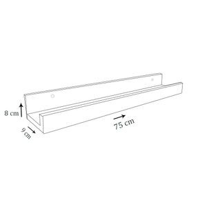 Prateleira Esmalteria Simples 75 Cm Branco Em Mdf
