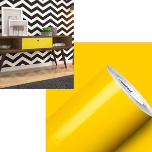 Envelopamento Adesivo Vinil 1mx50cm Amarelo