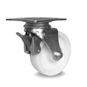 Rodizio Industrial 5 Pol. Roda Nylon C/freio 250 Kg