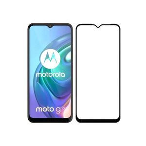 Capinha P/ Moto G10 + Película Tela Toda Vidro 3D Preta
