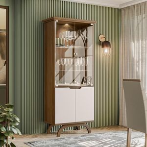 Cristaleira 2 Portas Creta Off White