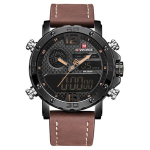 Relógio Esportivo Naviforce De Pulso Quartzo Nf9134 Bege