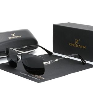 Óculos De Sol Polarizados Retângulo Design Uv 400 Kingseven Cinza