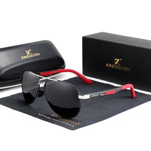 Óculos Polarizados Quadrados Lente Uv400 Kingseven Cinza Prateado