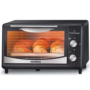 Forno Elétrico Pratic Cook 6 Litros Com Timer Fr-09 Mondial Preto 110v
