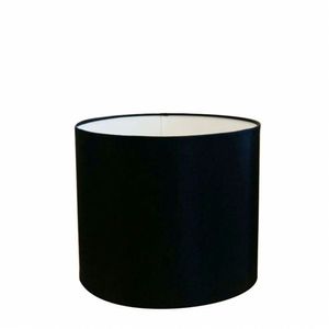 Cúpula Abajur Tecido Cilíndrica Cp-8014 Ø35x21cm Preto