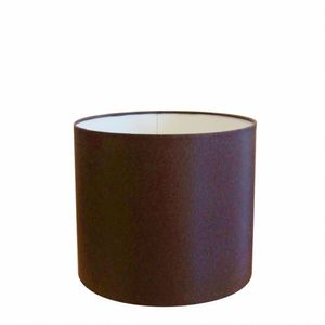 Cúpula Abajur Tecido Cilíndrica Cp-8015 Ø35x25cm Café