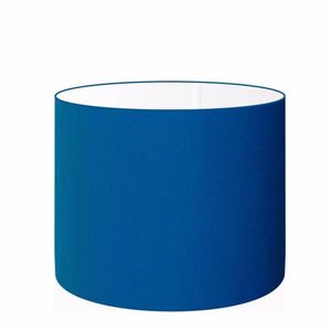 Cúpula Abajur Tecido Cilíndrica Cp-8019 Ø40x30 Azul Marinho