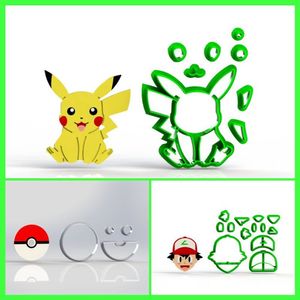 Cortador Kit Pokemon 3 Modelos Modular 7 Cm