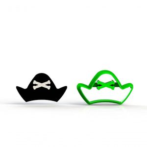 Cortador Chapéu Pirata Capitão Gancho Peter Pan 5 Cm