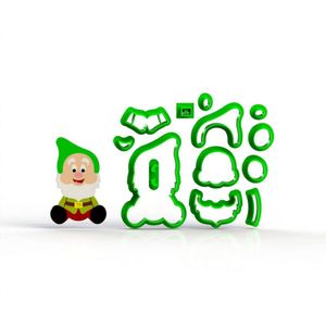 Cortador Branca De Neve Feliz Modular Tamanho 5Cm