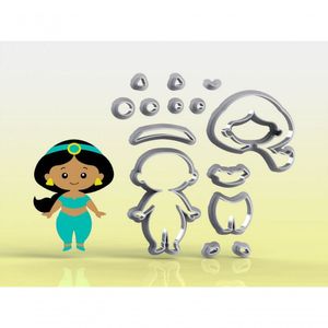 Cortador Princesa Jasmine Modular 8 Cm