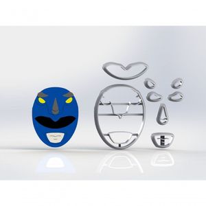 Cortador Power Rangers - Blue Tamanho 6 Cm