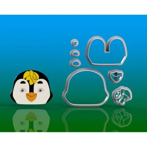 Cortador Masha E O Urso Pinguim Modular Tamanho 5Cm