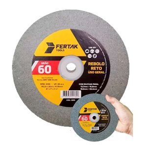 Rebolo Reto Para Uso Geral - Grão 46 - Fertak