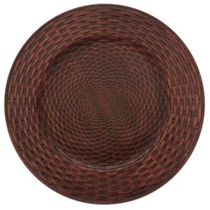Sousplat Redondo Rattan Bronze 33cm Mimo Style