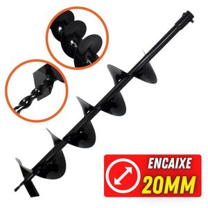 Broca Para Perfurador De Solo 80x10cm Encaixe De 20mm
