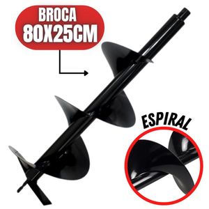 Broca Grande Para Perfurador De Solo 80x25cm Com Bitola