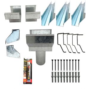 Kit Calha Beiral Galvanizada Para Casa Com 6 Metros