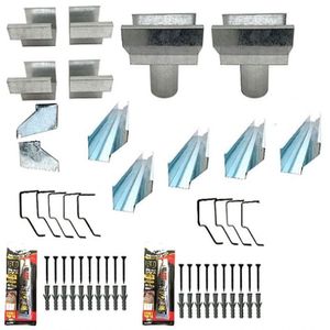 Kit Calha Telhado Beiral 10 Metros Calha Galvanizada