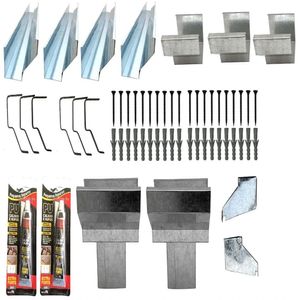 Kit Calha Telhado Beiral 8 Metros Galvanizada