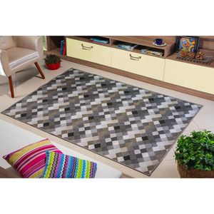 Tapete Quarto 1,40 X 2,00 Game Cinza Pratik Antider.
