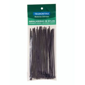 Abraçadeira De Nylon 200X4,8X1,5 Mm Tramontina Preta